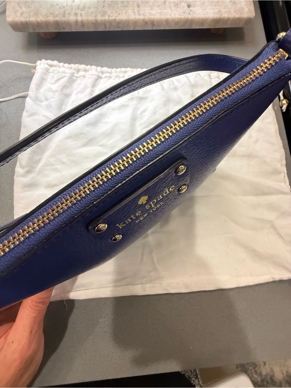 Kate spade grape 🍇 blue wristlet/pouch/clutch